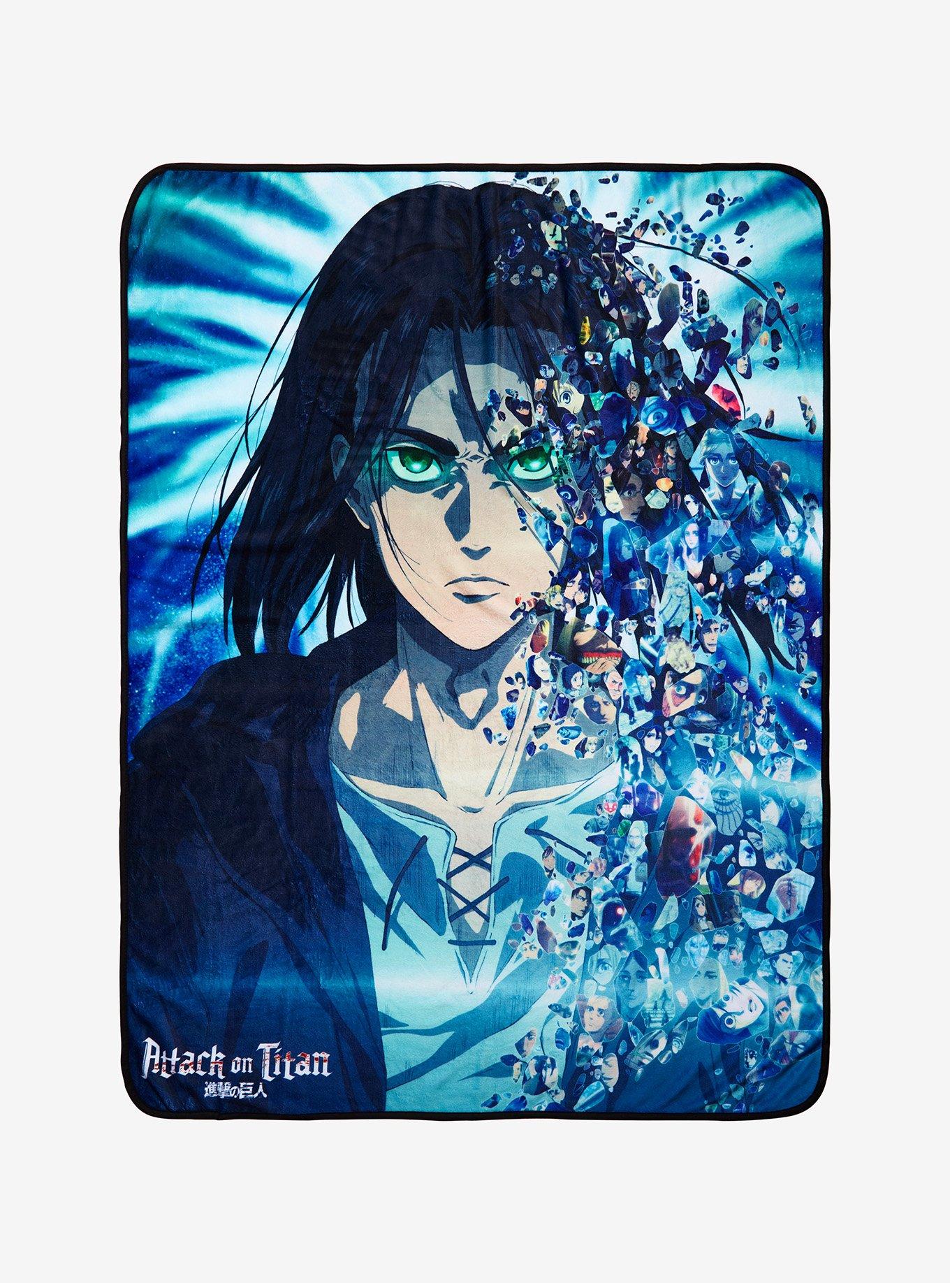 Attack On Titan Final Season Eren Throw Blanket Hot Topic