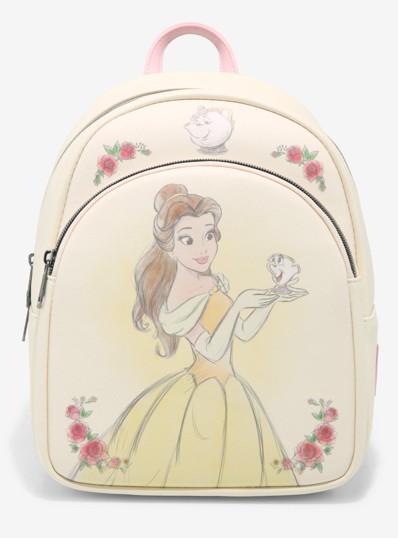 LOUNGEFLY Disney Princess Castle Series Belle BATB Mini Backpack