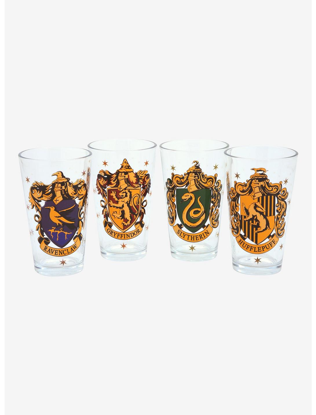 Harry Potter Hogwarts House Crest Pint Glass Set , , hi-res