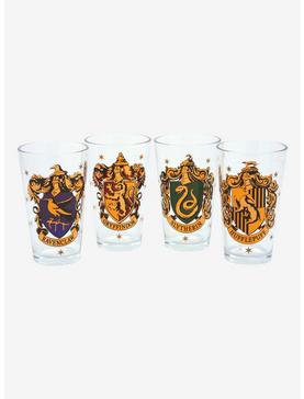 Harry Potter Hogwarts House Crest Pint Glass Set , , hi-res