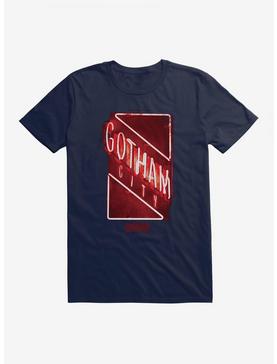 DC Comics The Batman Gotham City Neon Sign T-Shirt, MIDNIGHT NAVY, hi-res