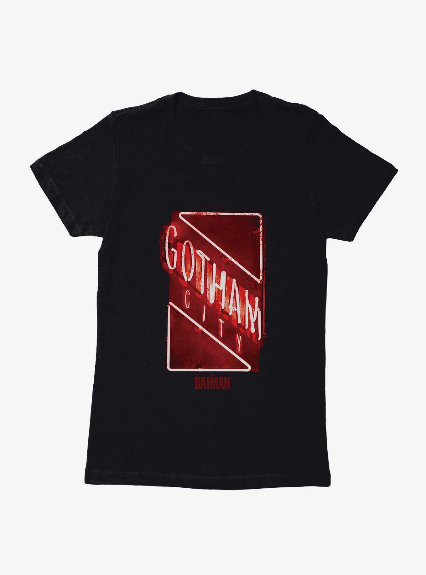 DC Comics The Batman Gotham City Neon Sign Womens T-Shirt, , hi-res