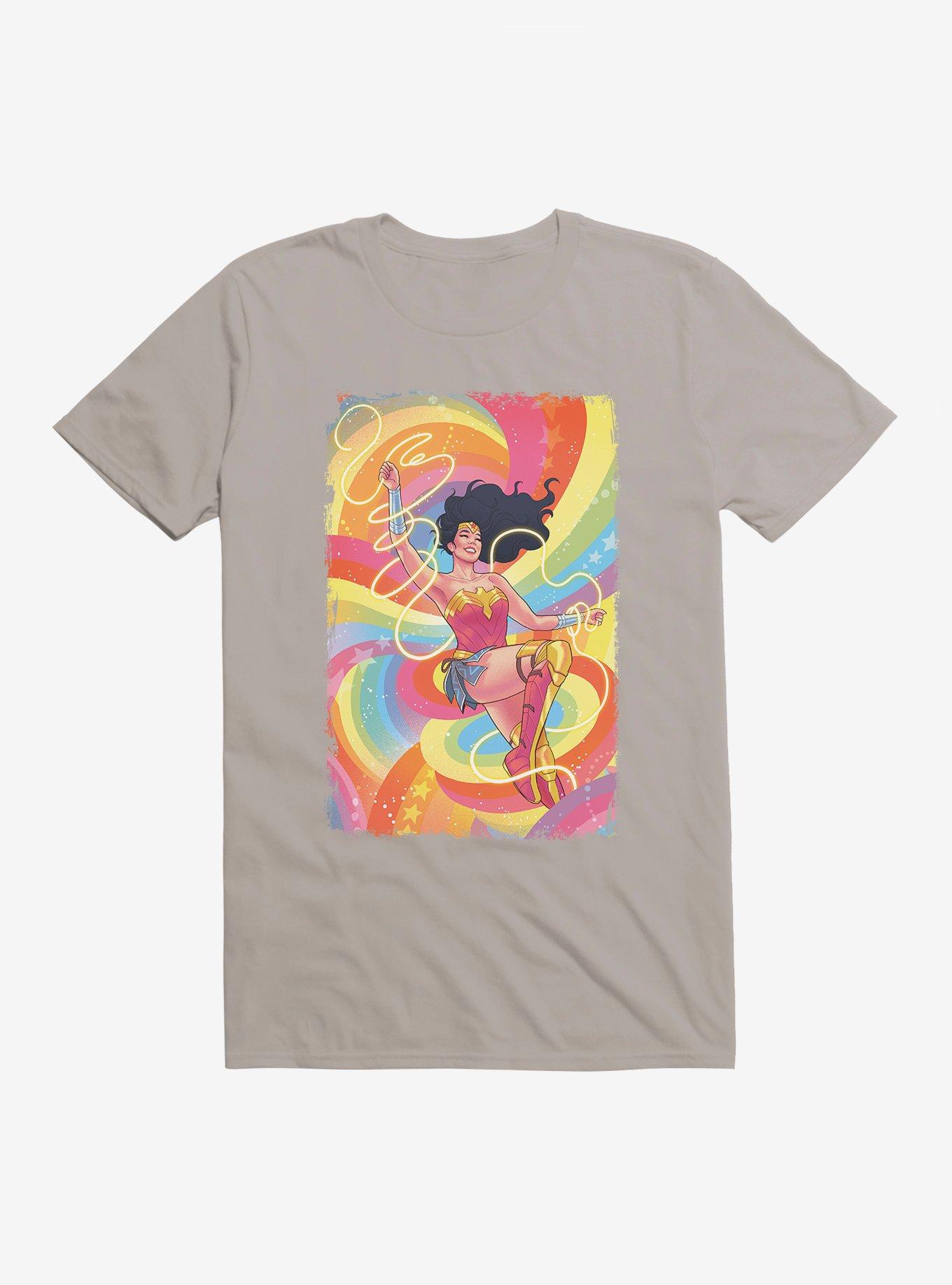 DC Comics Wonder Woman Lasso Pride T-Shirt, LIGHT GREY, hi-res