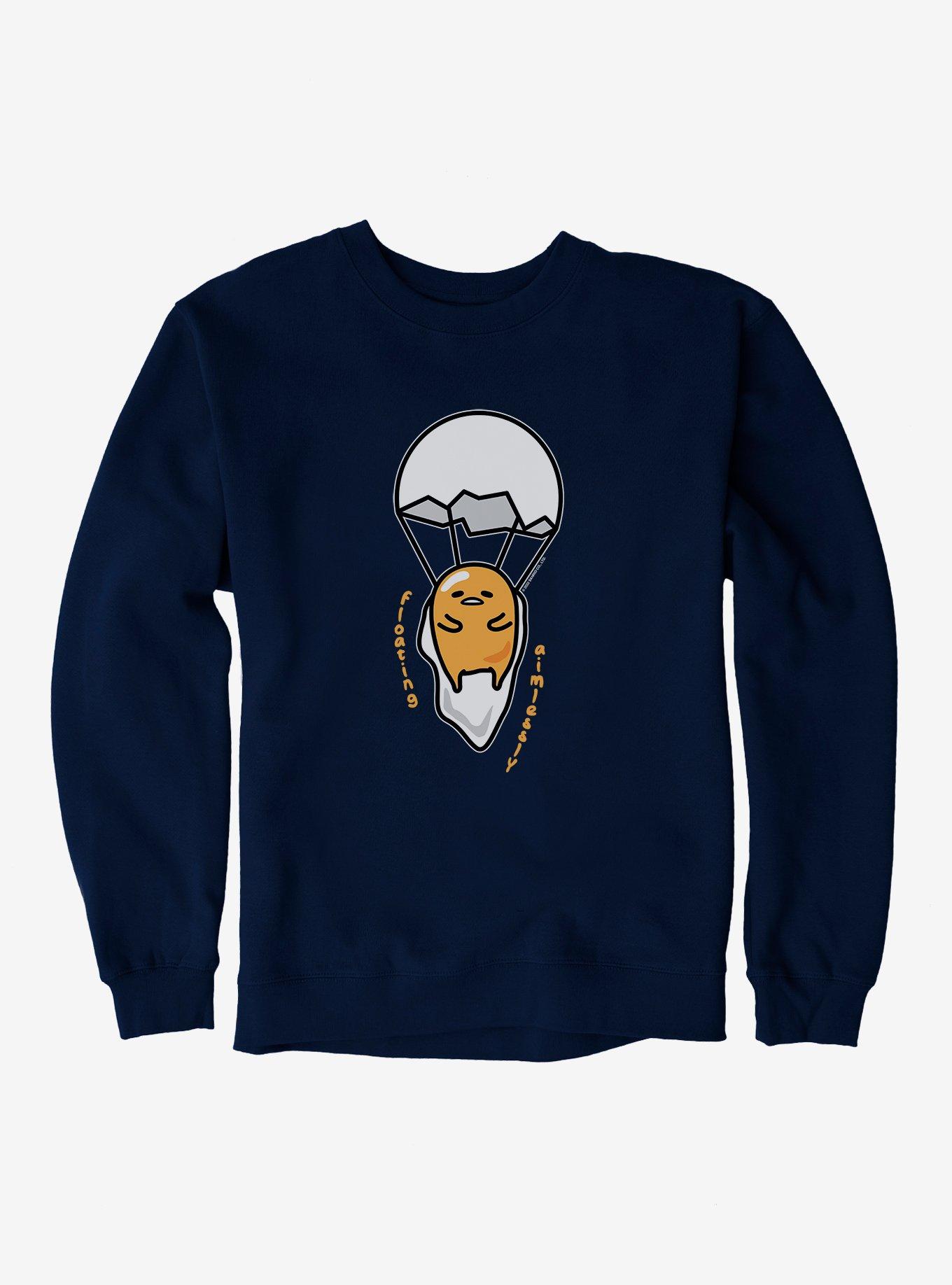 Gudetama Floating Aimlessly Sweatshirt, NAVY, hi-res