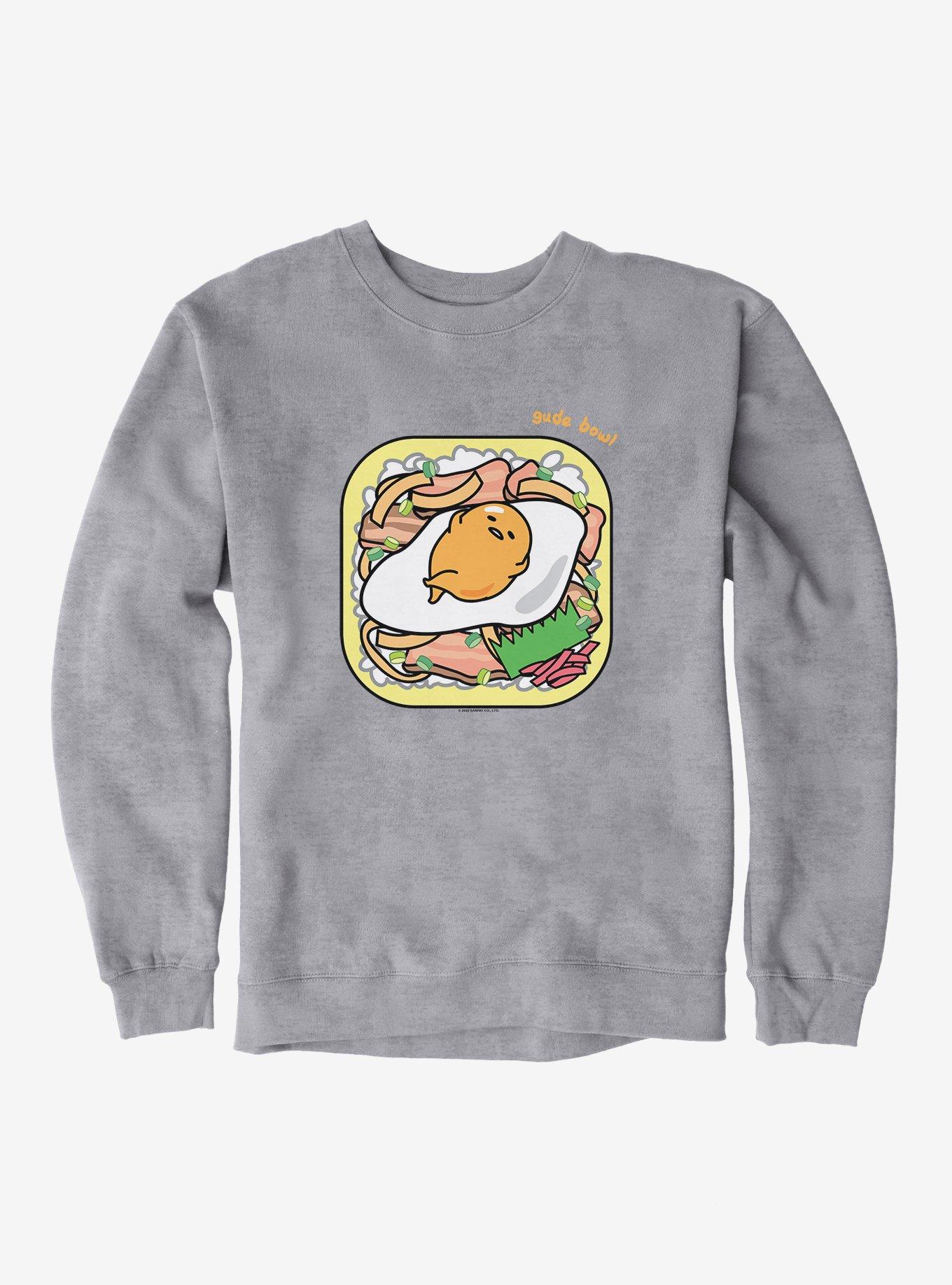 Gudetama Gude Bowl Sweatshirt, HEATHER GREY, hi-res