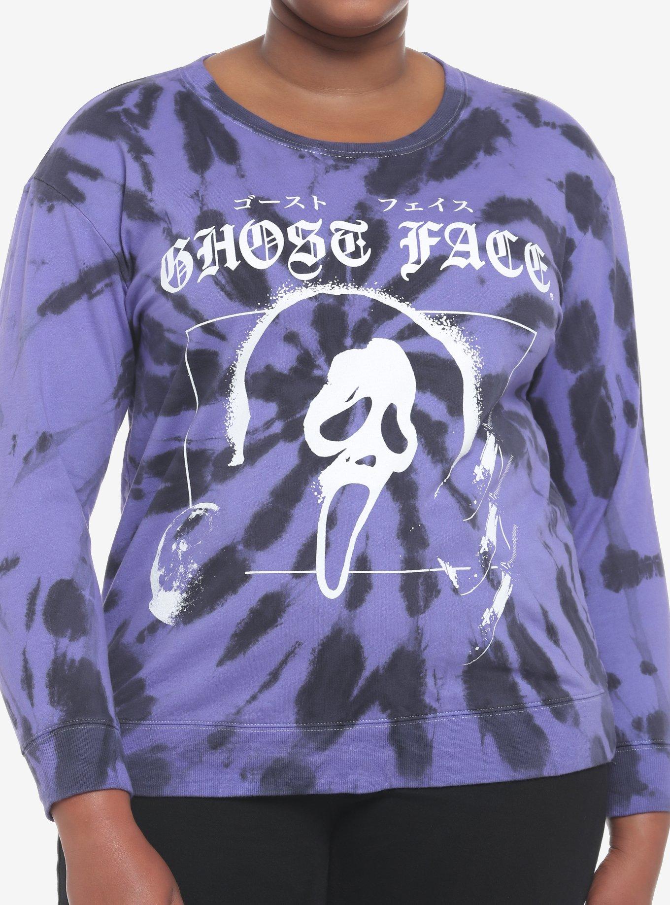 Ghost Face Tie-Dye Girls Sweatshirt Plus Size, MULTI, hi-res