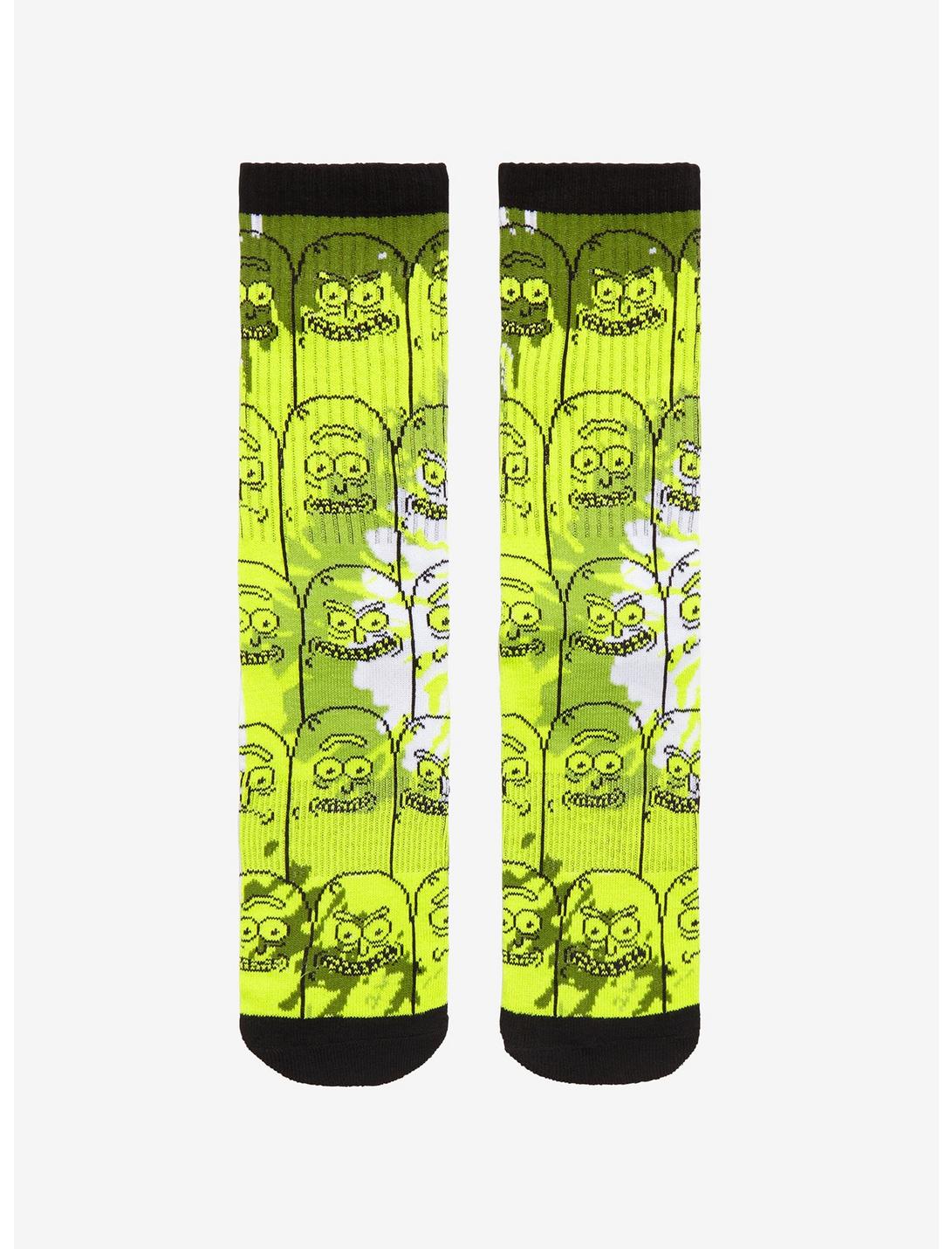 Rick And Morty Pickle Rick Tie-Dye Crew Socks, , hi-res