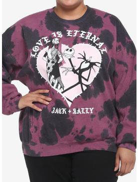 The Nightmare Before Christmas Love Is Eternal Tie-Dye Girls Sweatshirt Plus Size, , hi-res