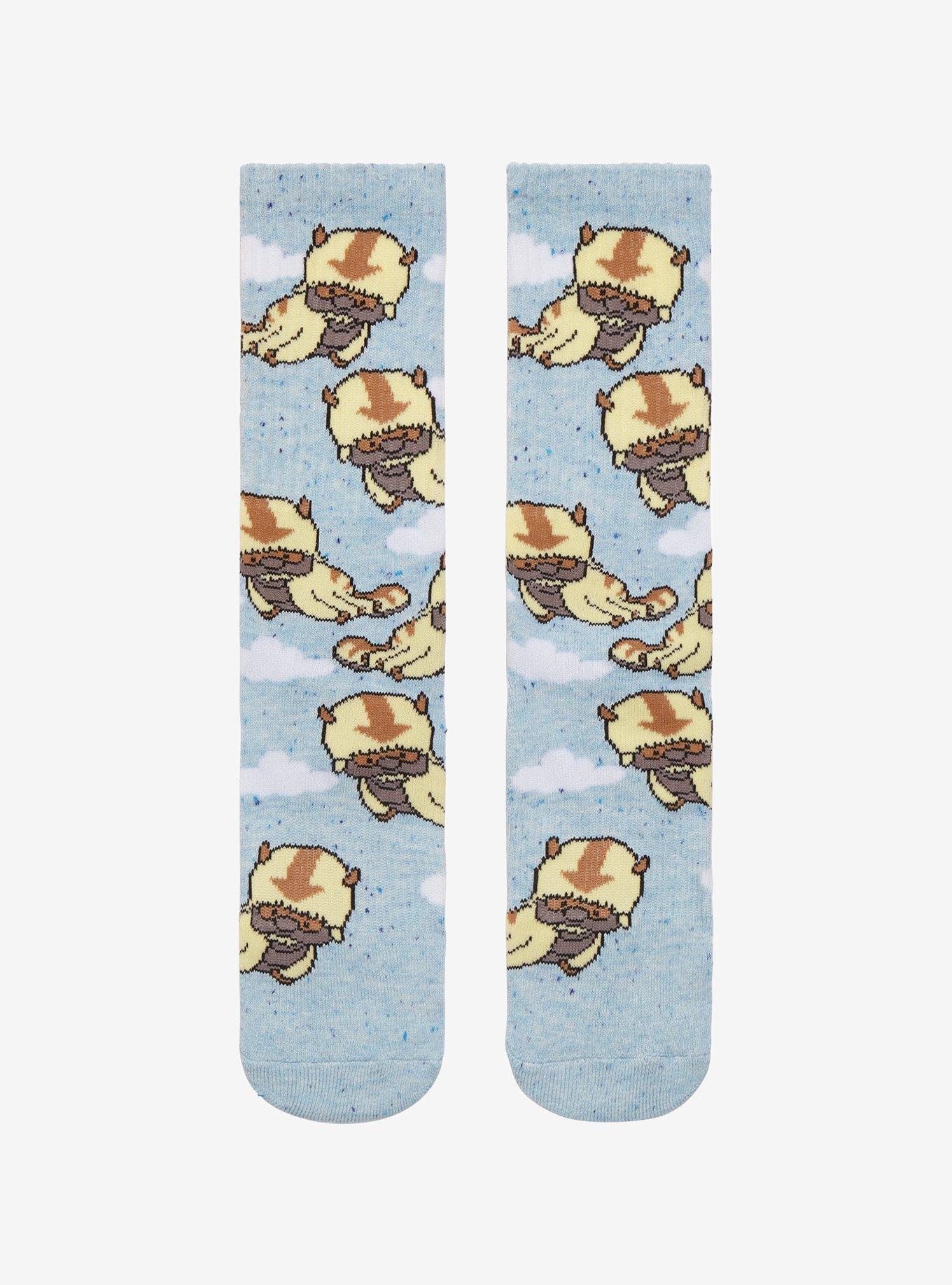 Avatar: The Last Airbender Appa Cloud Speckled Crew Socks, , hi-res