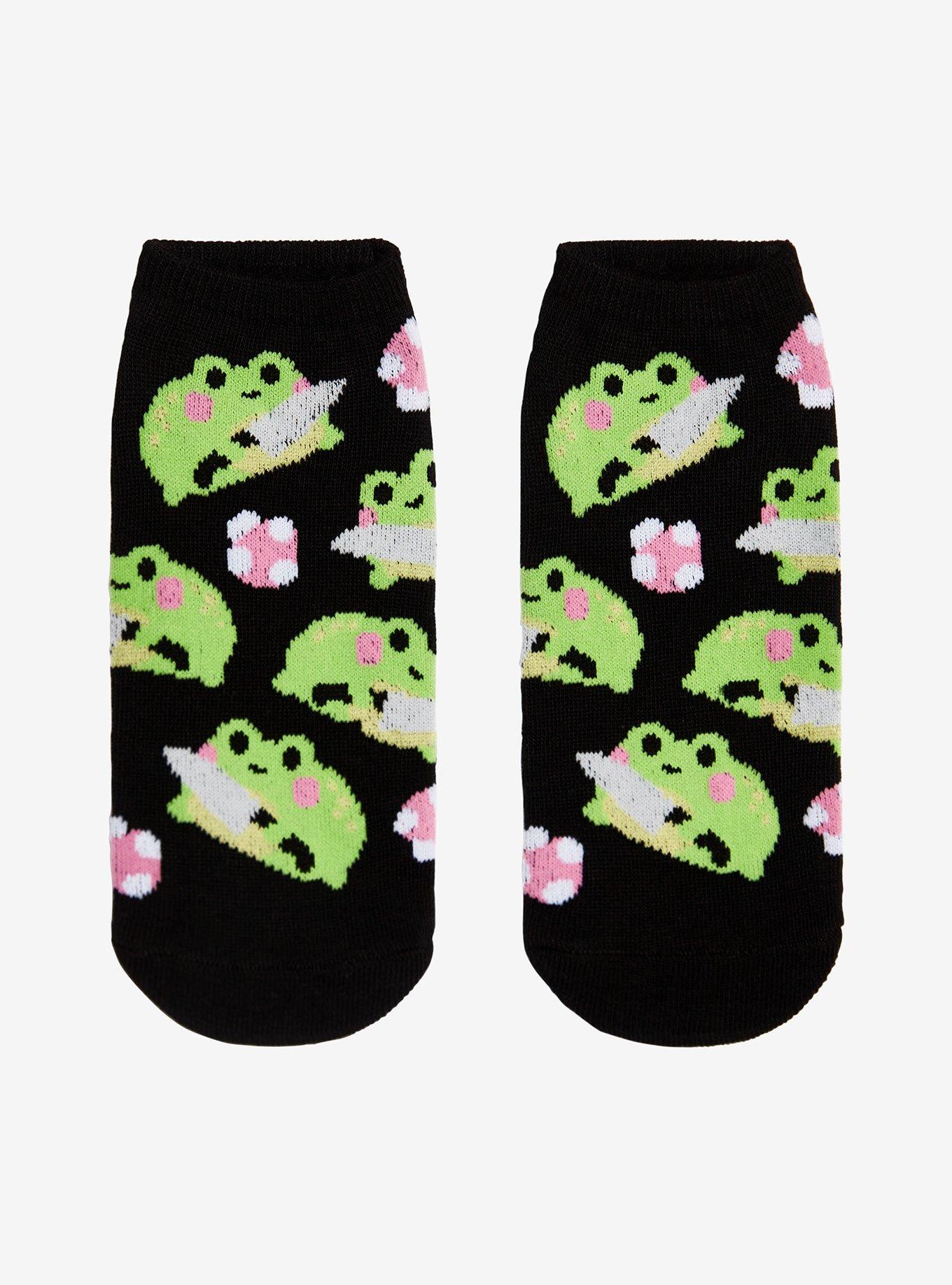 Chibi Frog Knife Mushroom No-Show Socks, , hi-res