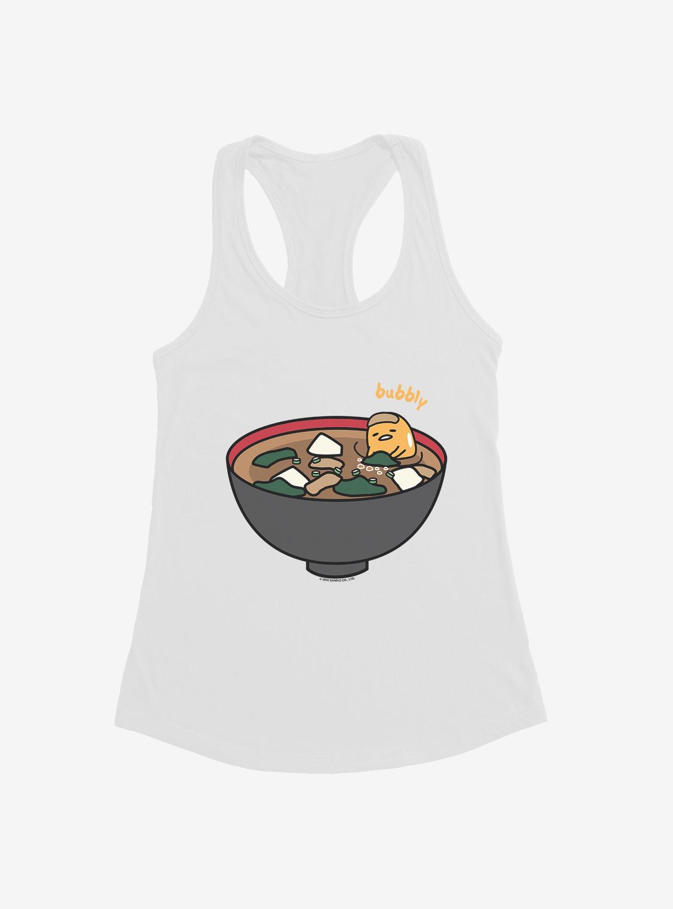 Gudetama Bubbly Girls Tank, WHITE, hi-res