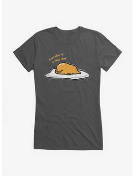 Gudetama Everyday Is A Lazy Day Girls T-Shirt, CHARCOAL, hi-res