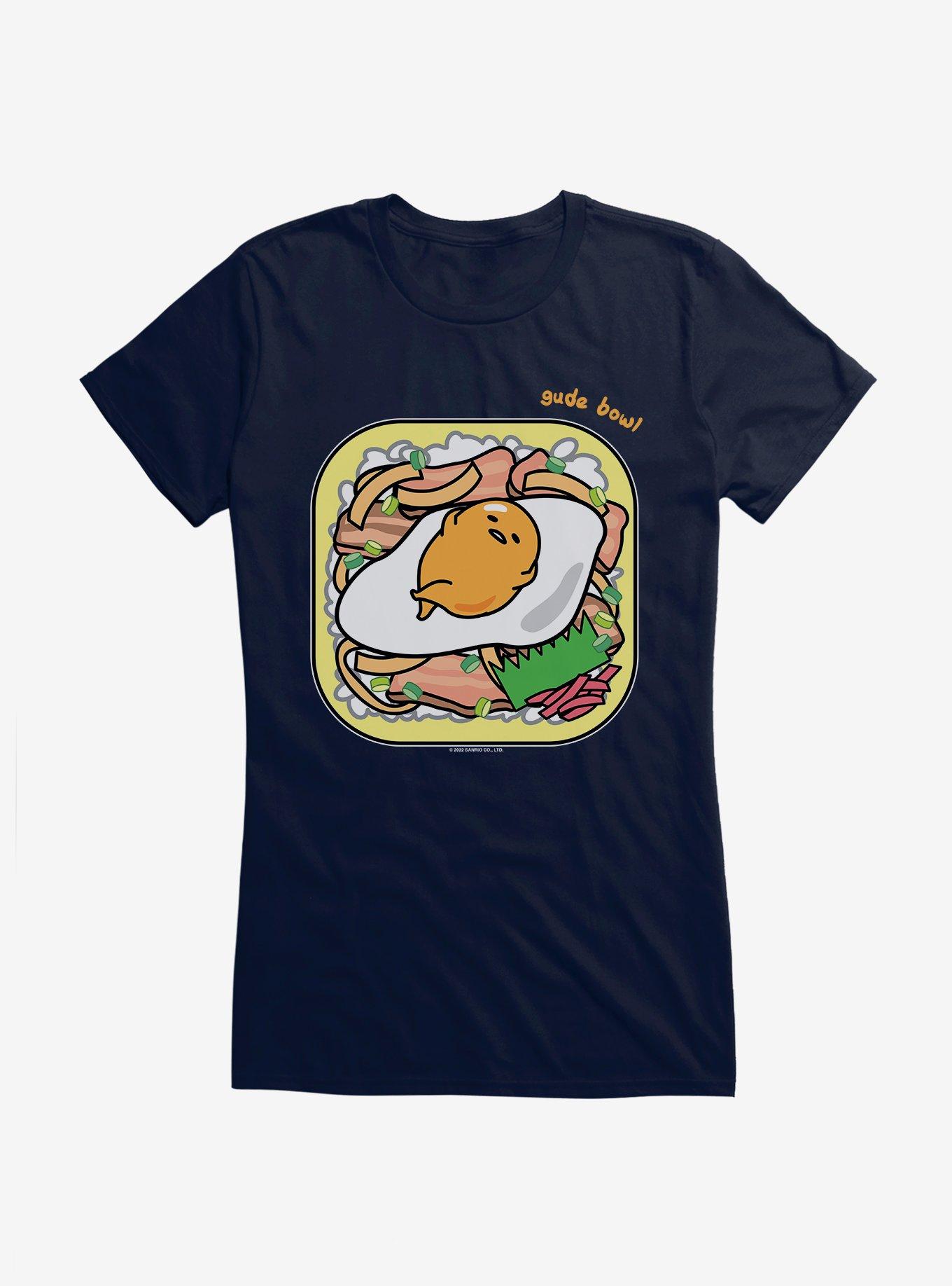 Gudetama Gude Bowl Girls T-Shirt, NAVY, hi-res