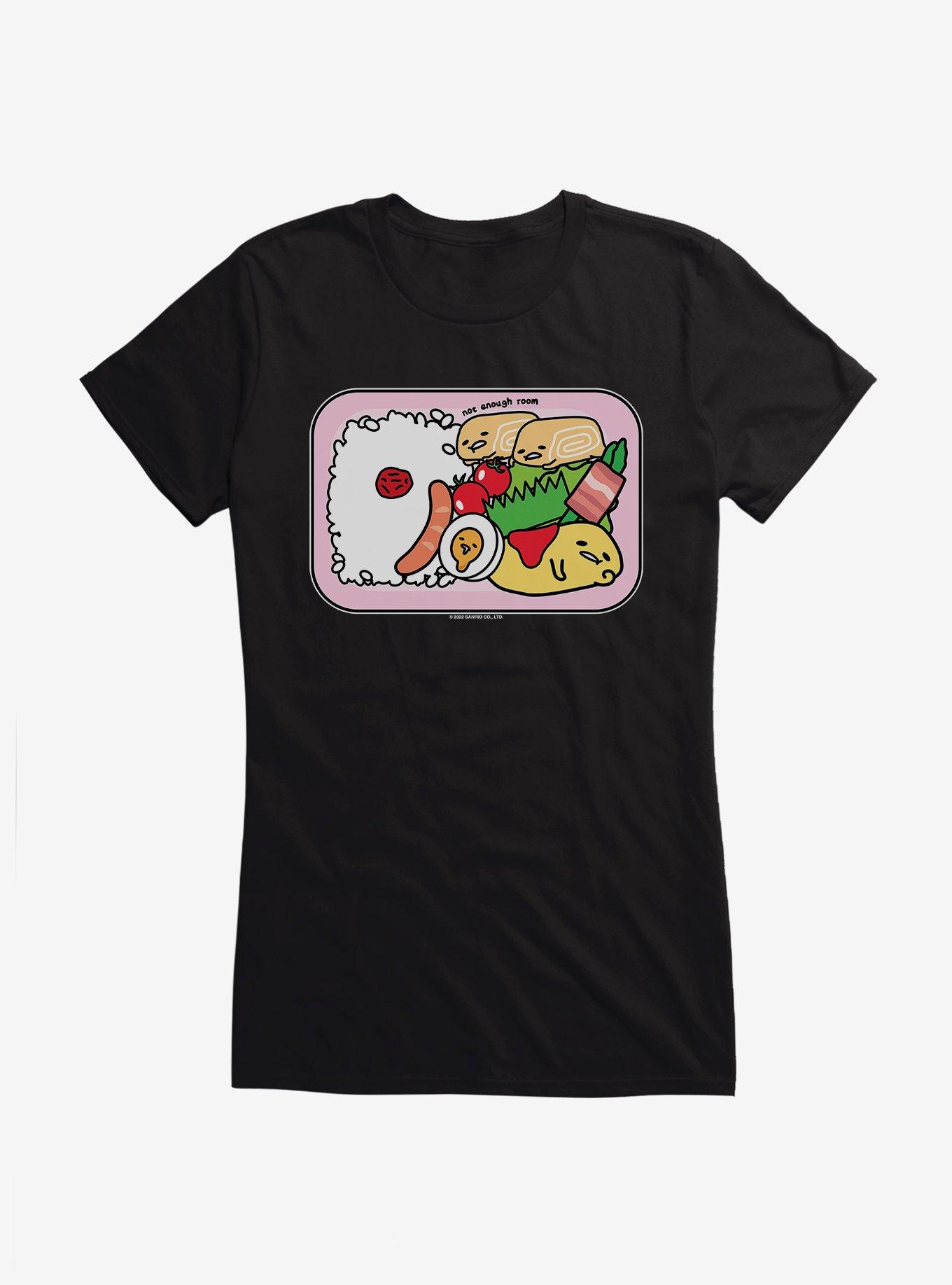 Gudetama Not Enough Room Girls T-Shirt, BLACK, hi-res