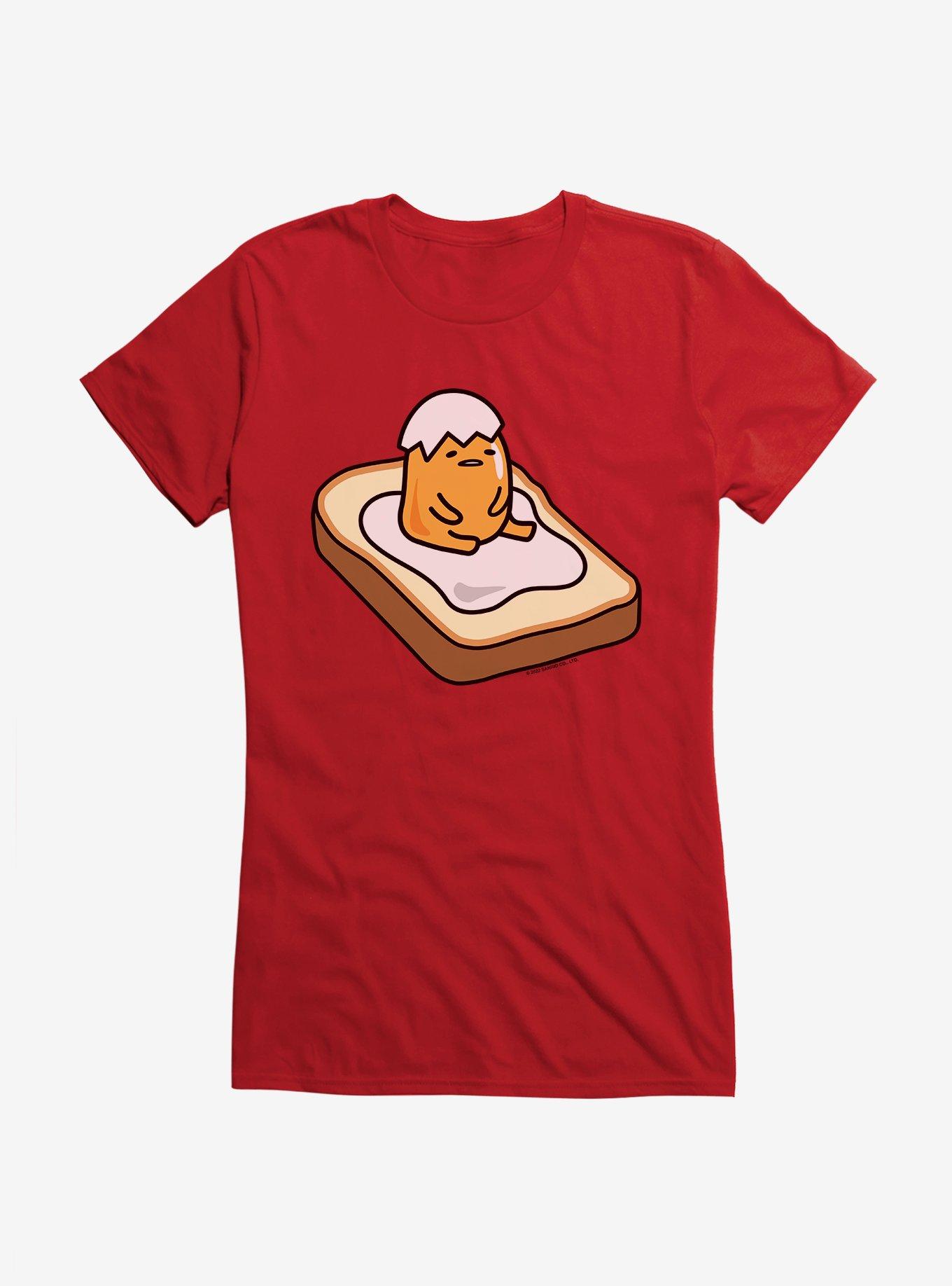 Gudetama On Toast Girls T-Shirt, RED, hi-res