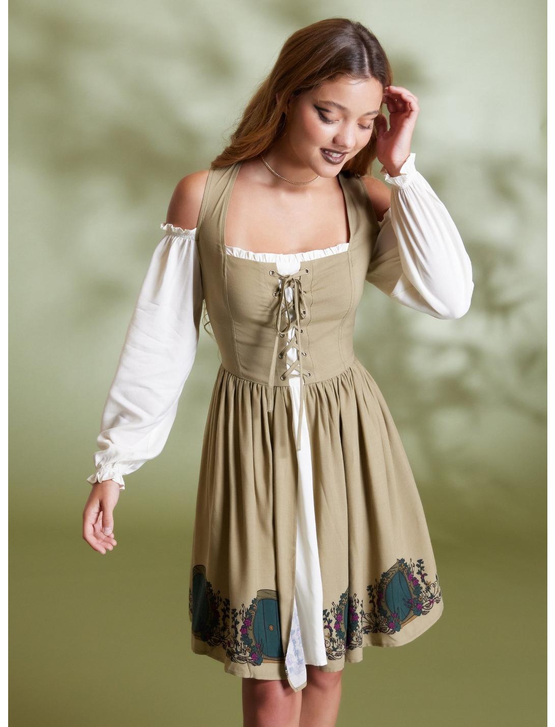 The Lord Of The Rings Hobbit Cold Shoulder Dress, MULTI, hi-res