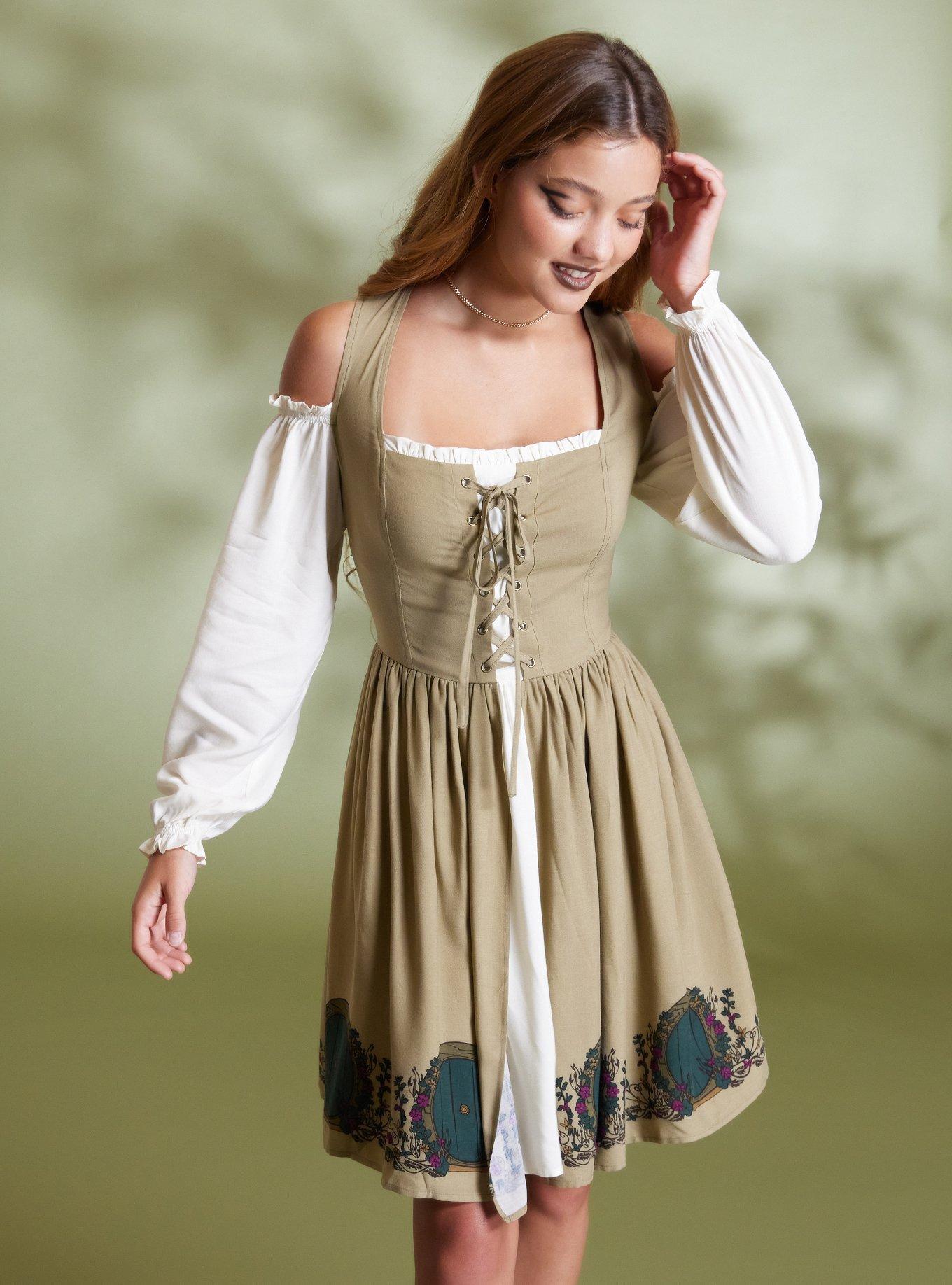 The Lord Of The Rings Hobbit Cold Shoulder Dress, MULTI, hi-res