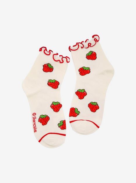 Strawberry Shortcake Lettuce Trim Ankle Socks | Hot Topic