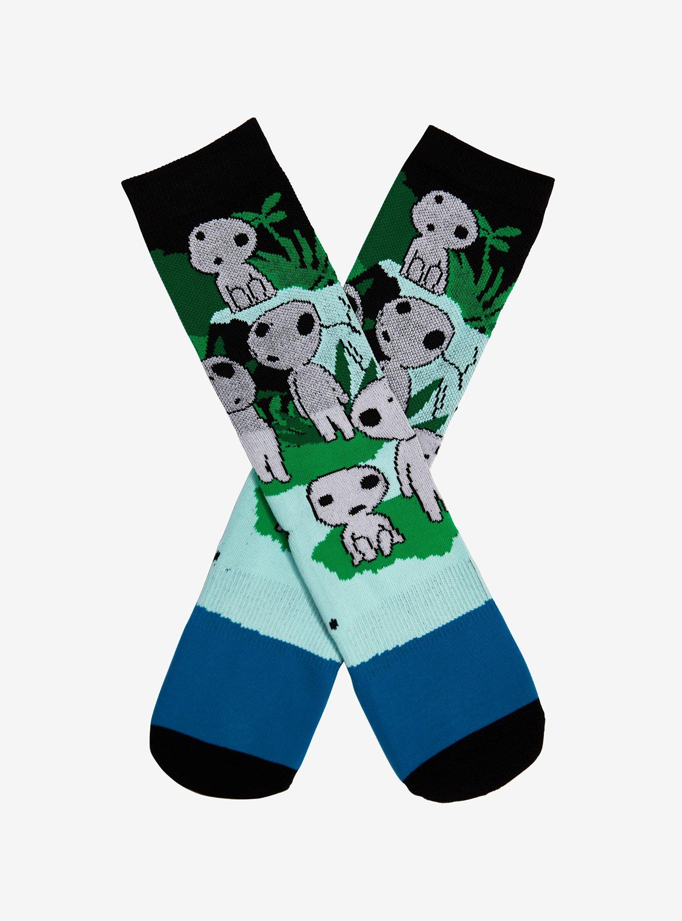 Studio Ghibli Princess Mononoke Kodama Lake Crew Socks, , hi-res