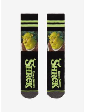 Shrek Meme Face Varsity Stripe Crew Socks, , hi-res