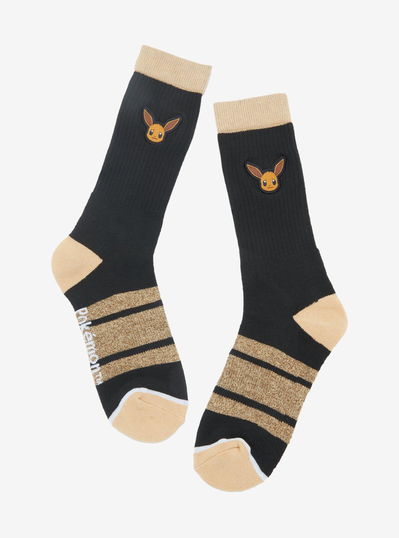 Pokemon Eevee Patch Crew Socks, , hi-res