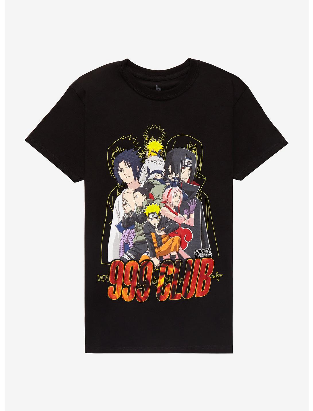 999 By Juice WRLD X Naruto Group T-Shirt Hot Topic Exclusive, BLACK, hi-res