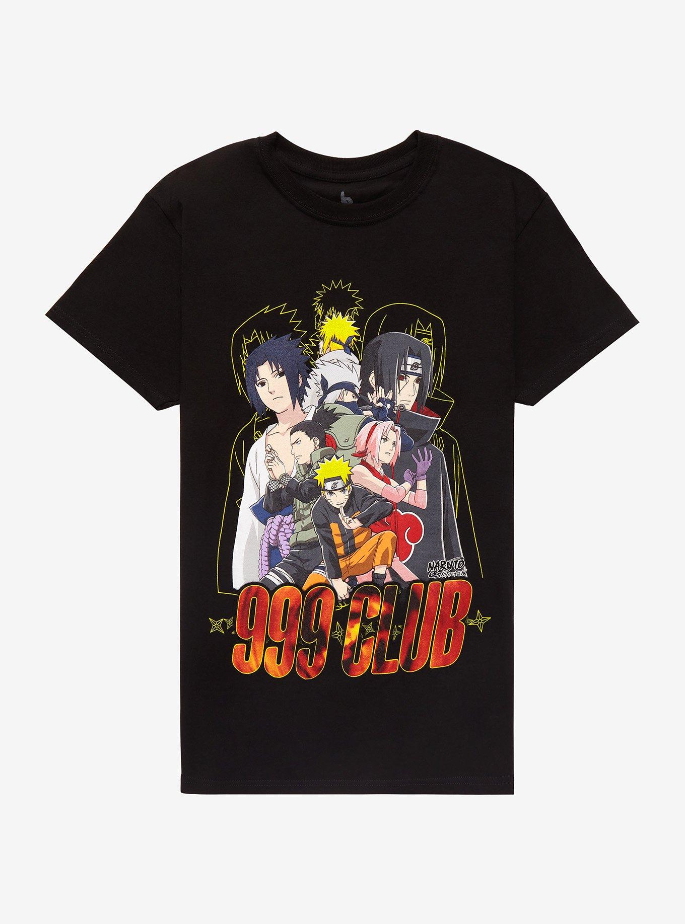 999 By Juice WRLD X Naruto Group T-Shirt Hot Topic Exclusive, BLACK, hi-res