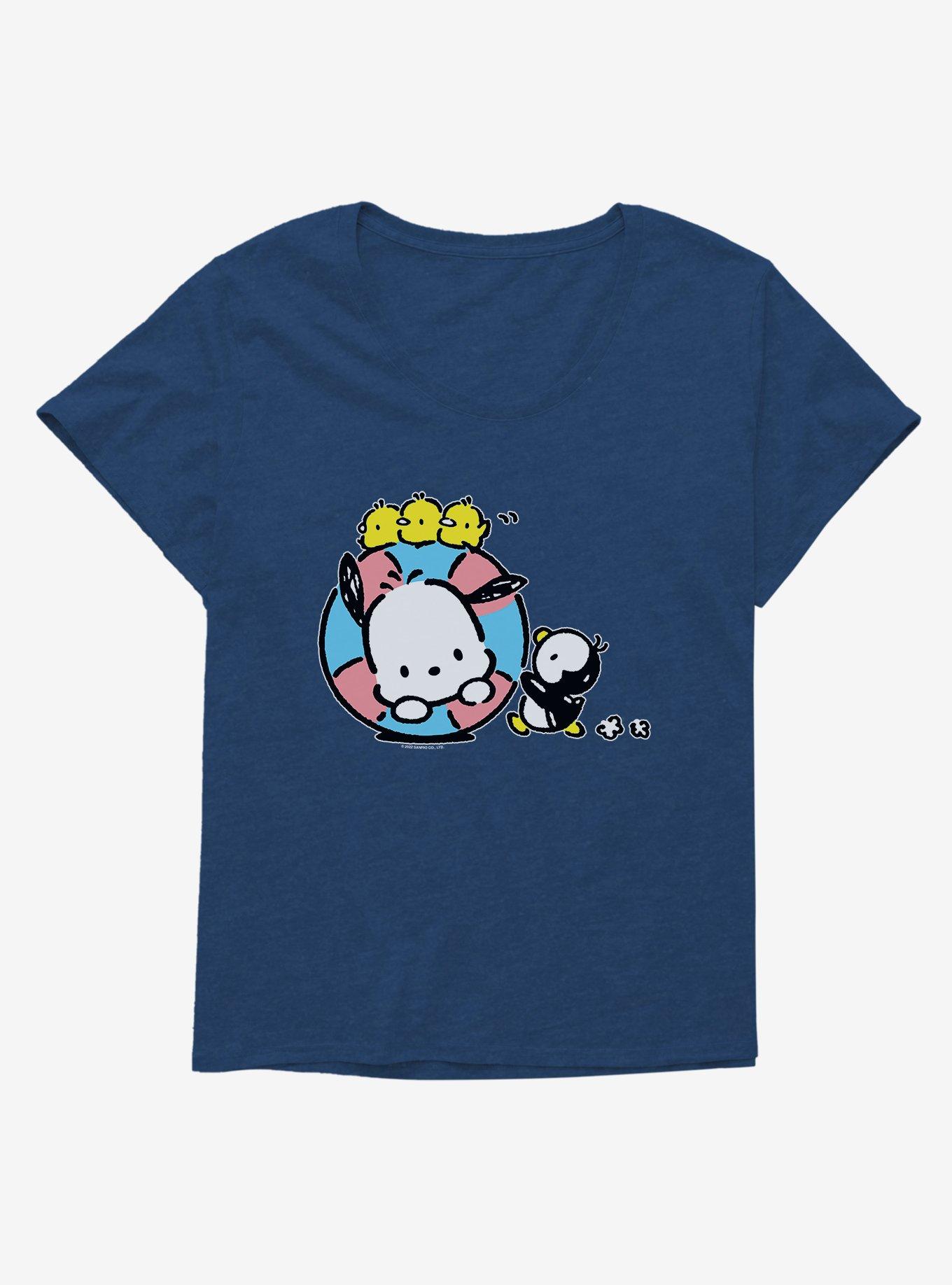 Pochacco Swimming With Friends Girls T-Shirt Plus