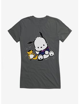 Pochacco Playing With Mon-Mon Girls T-Shirt, , hi-res