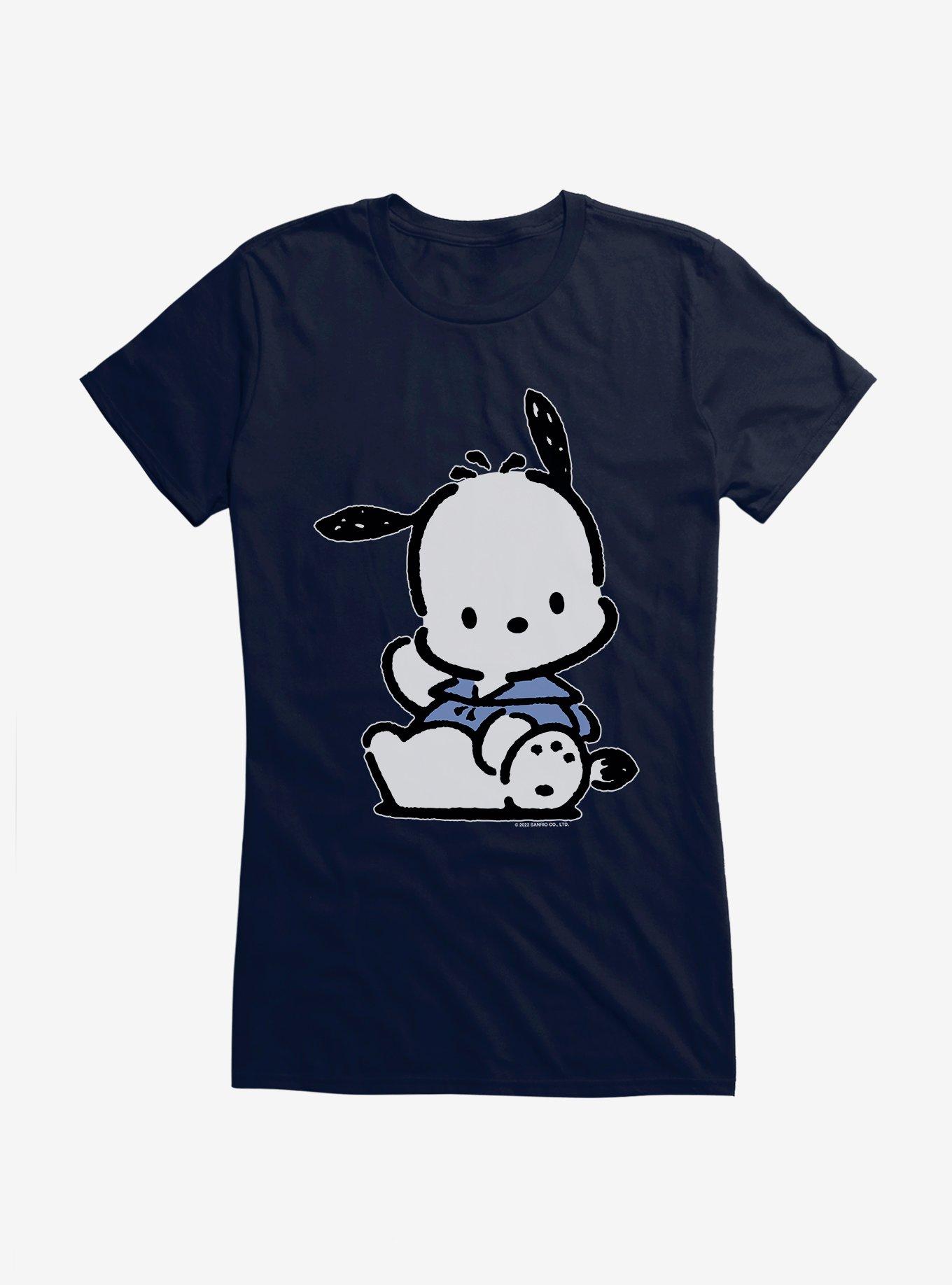 Pochacco Waving Girls T-Shirt, NAVY, hi-res