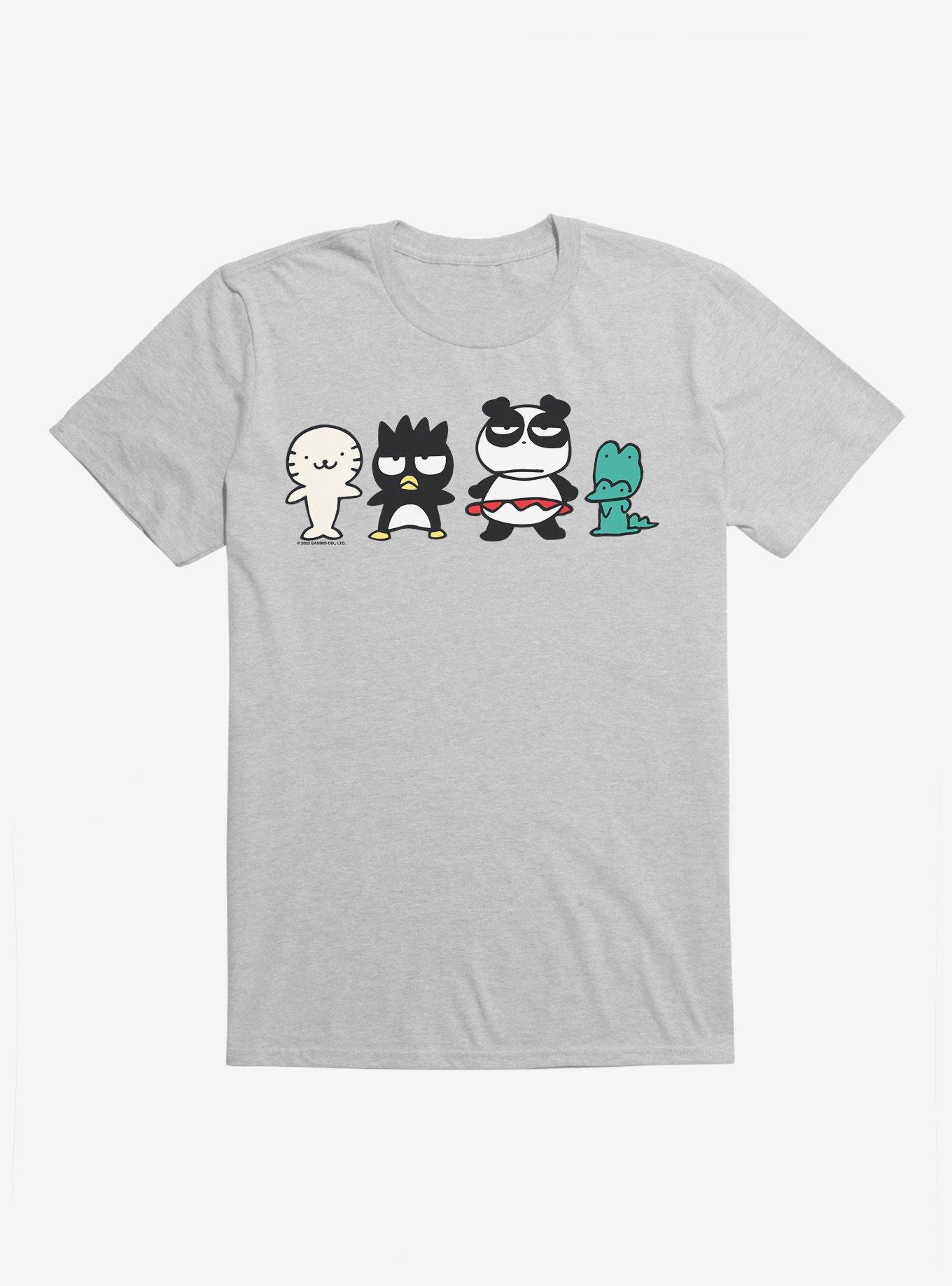Badtz Maru With Pandaba, HanaMaru, & Pochi T-Shirt, HEATHER GREY, hi-res