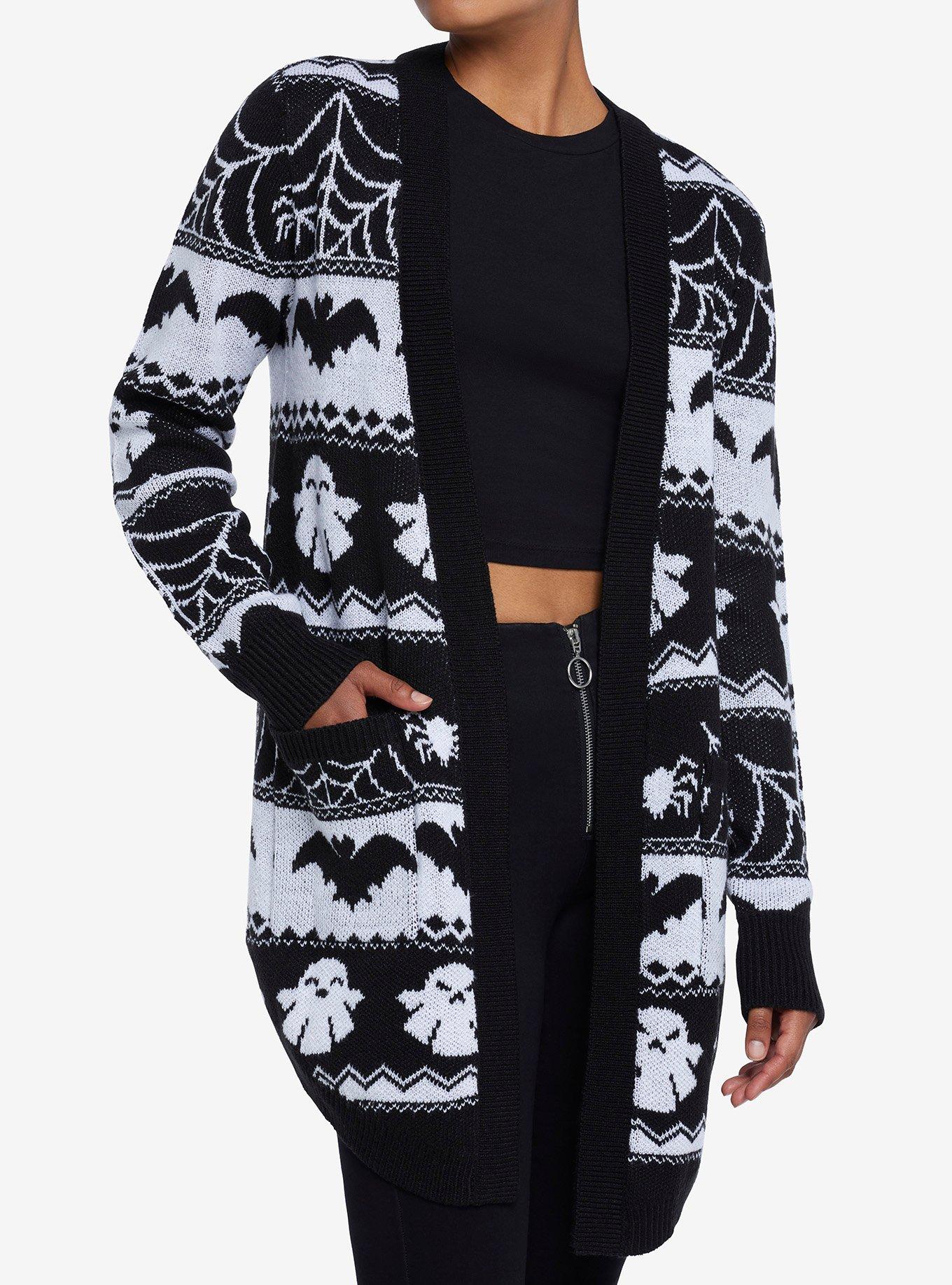 Hot topic store skull cardigan