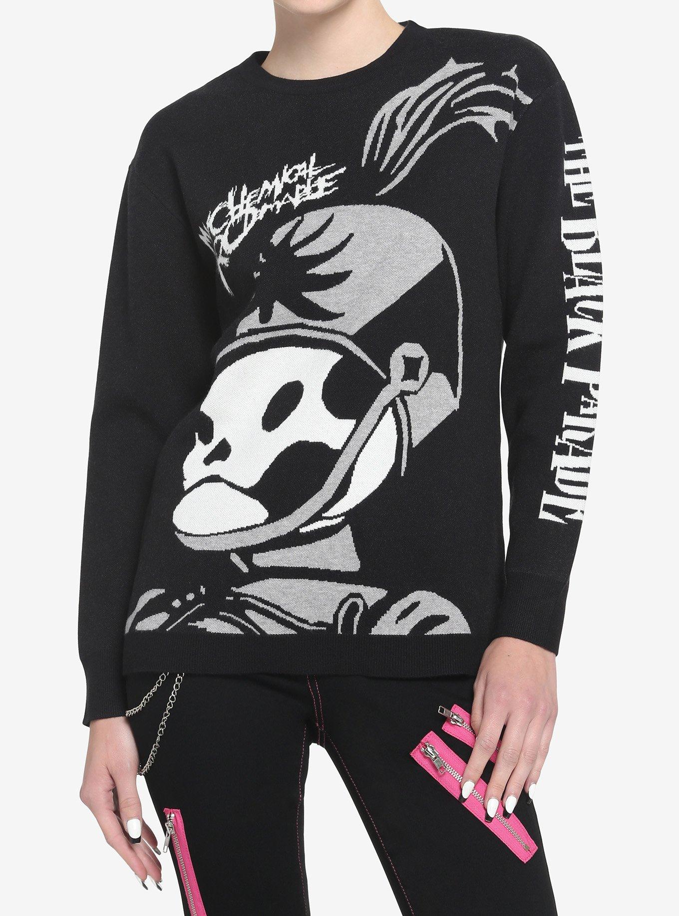 My Chemical Romance Knit Pepe Hot Parade Black Intarsia The Topic Girls Sweater 