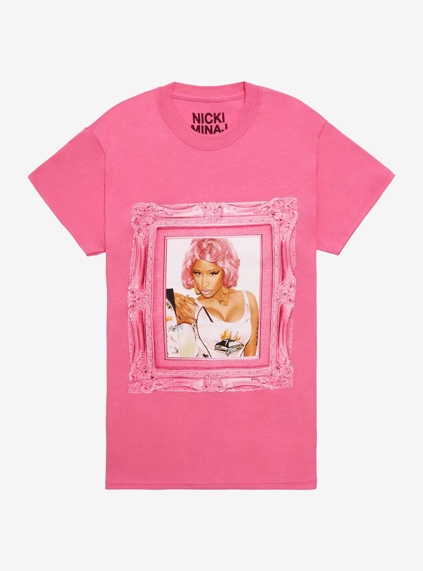 Nicki Minaj Hot Pink Portrait Boyfriend Fit Girls TShirt Hot Topic