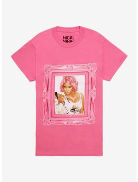 Nicki Minaj Hot Pink Portrait Boyfriend Fit Girls T-Shirt, , hi-res