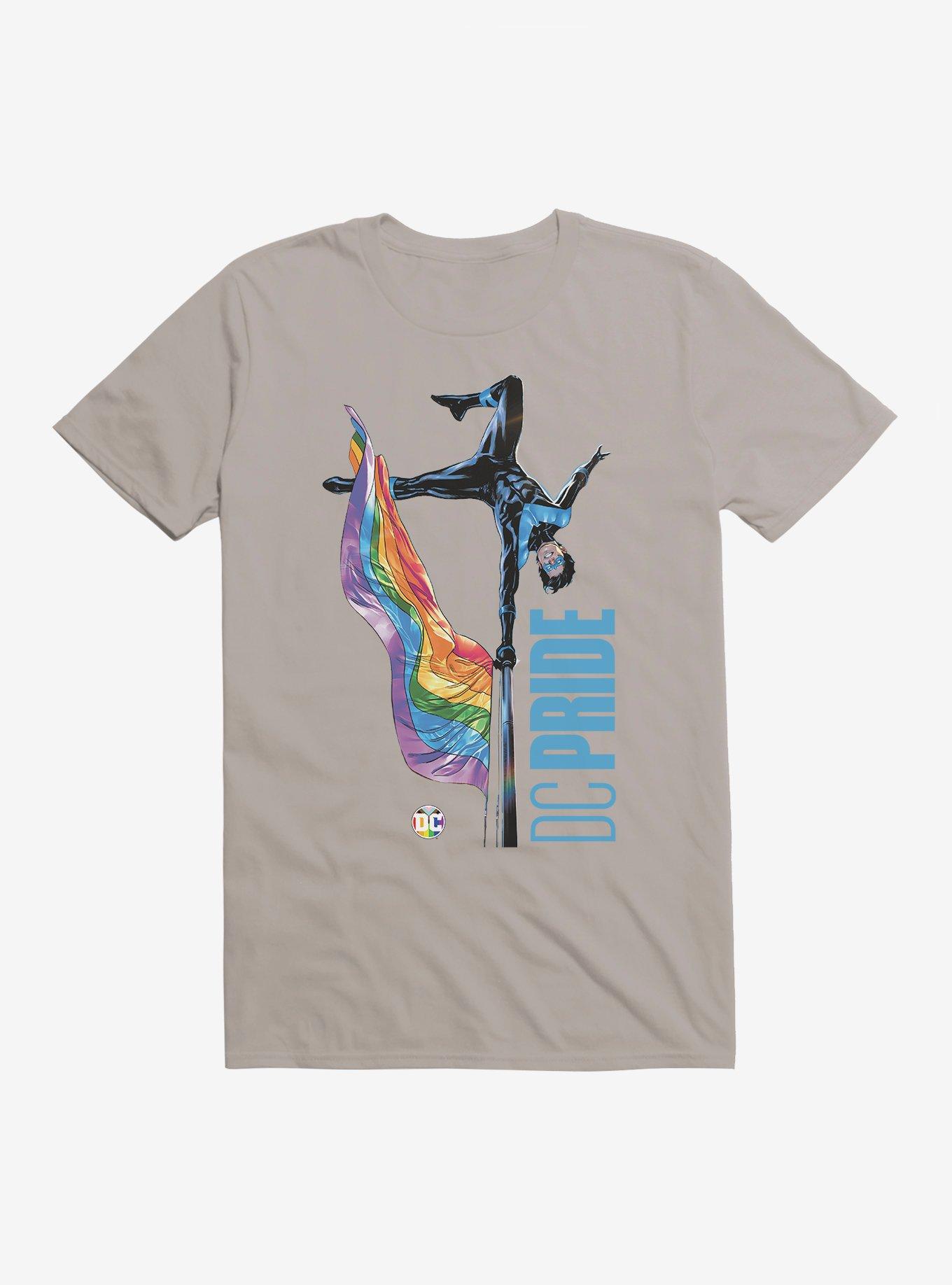 DC Comics Batman Nightwing Pride T-Shirt, LIGHT GREY, hi-res