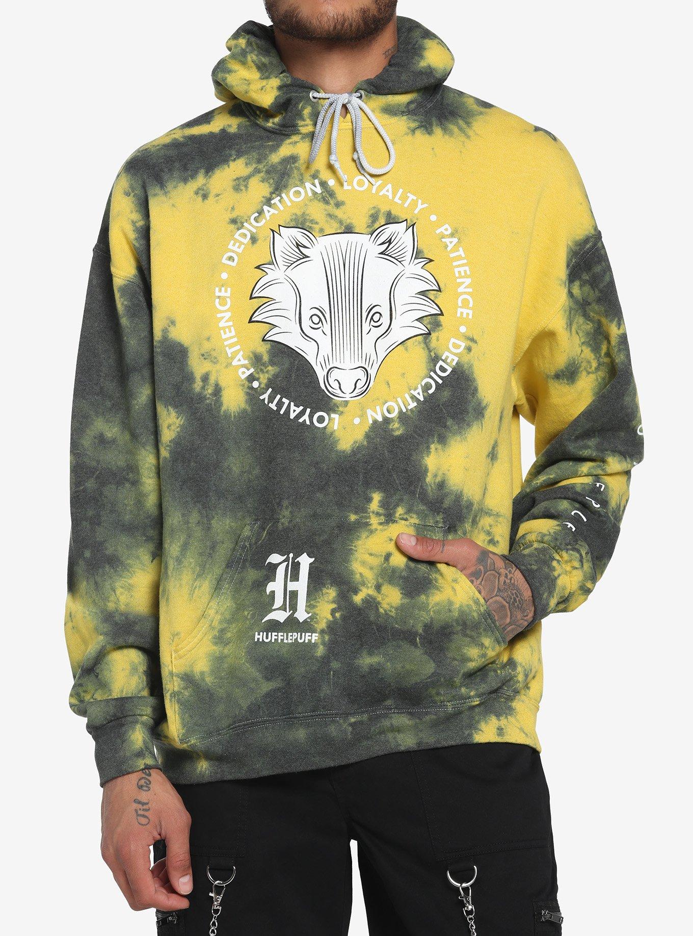 Harry Potter Hufflepuff House Red Tie-Dye Hoodie, MULTI, hi-res