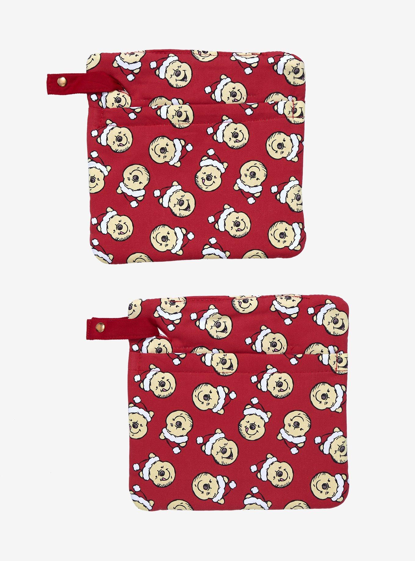 Disney Winnie the Pooh Holiday Allover Print Pot Holder Set, , hi-res