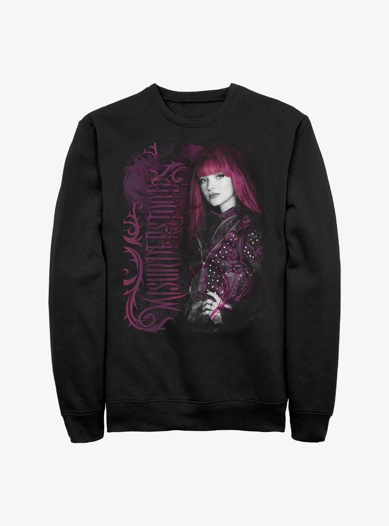 Disney Descendants Misunderstood Mal Sweatshirt, BLACK, hi-res