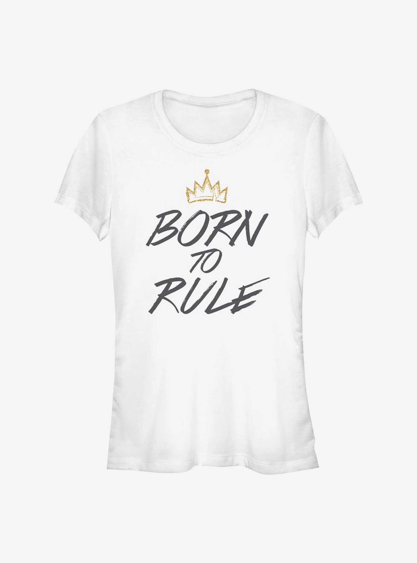 Disney Descendants Born To Rule Crown Girls T-Shirt, WHITE, hi-res