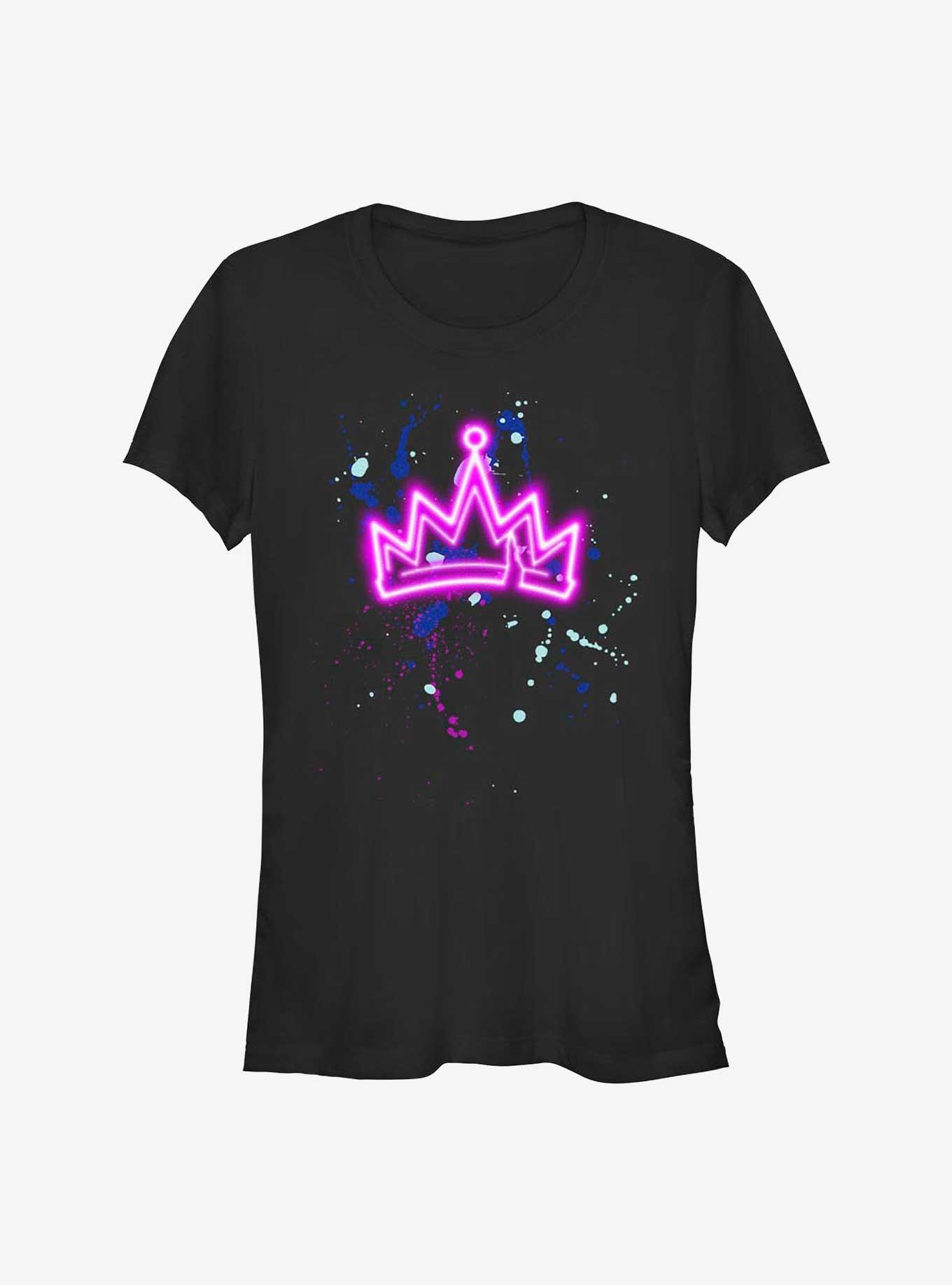 Disney Descendants Splatter Crown Girls T-Shirt, BLACK, hi-res