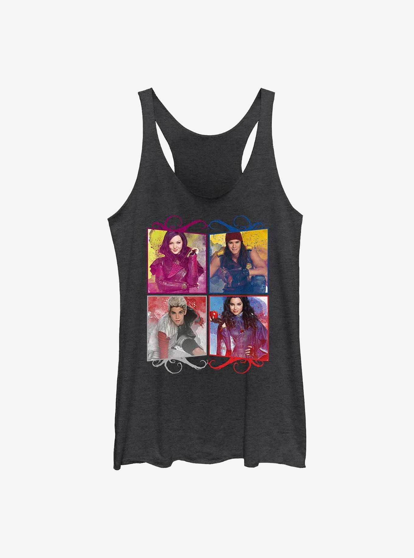 Disney Descendants Four Evil Boxes Girls Tank, BLK HTR, hi-res
