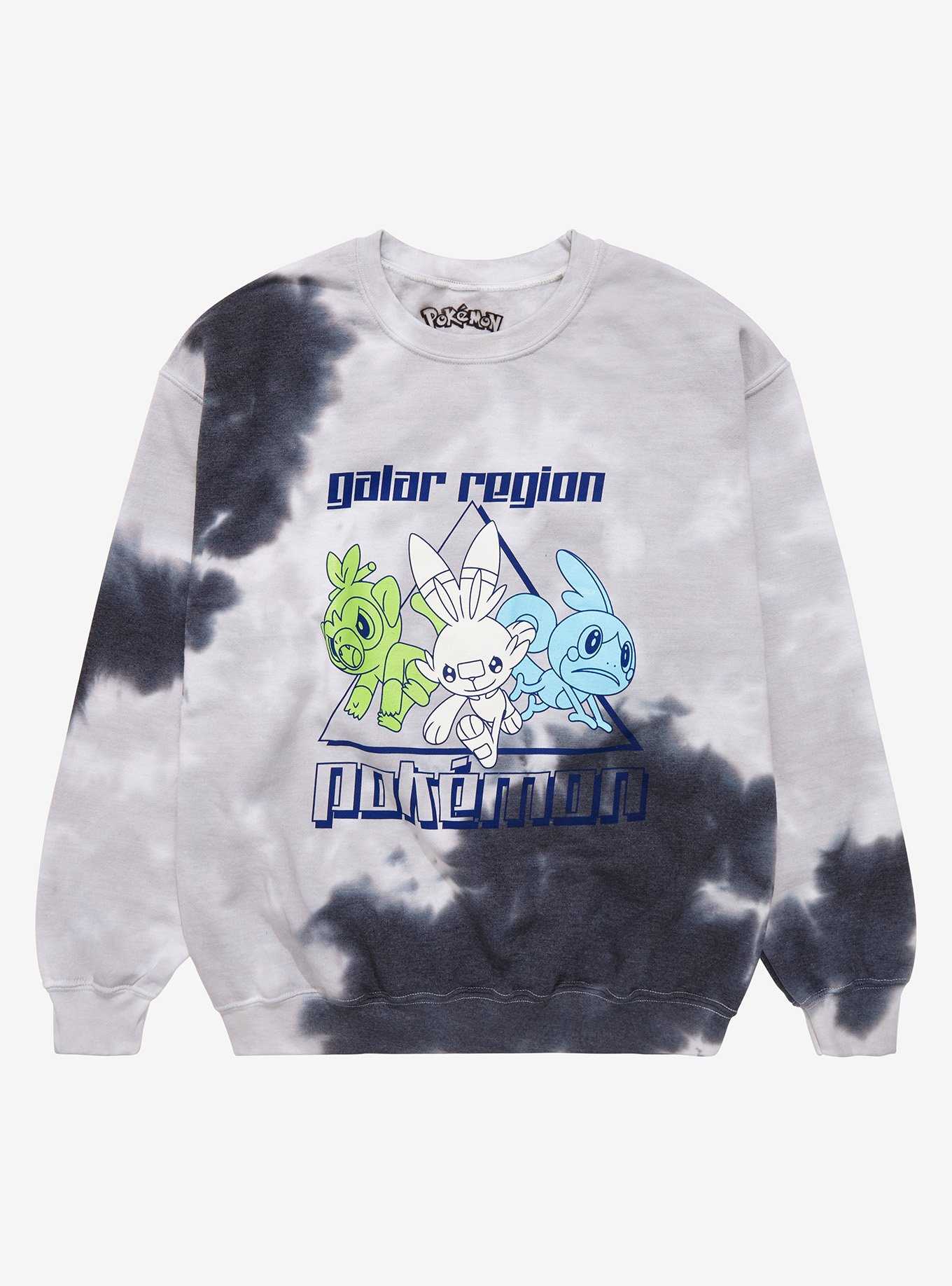 Pokémon Galar Region Starters Group Tie-Dye Crewneck - BoxLunch Exclusive , , hi-res