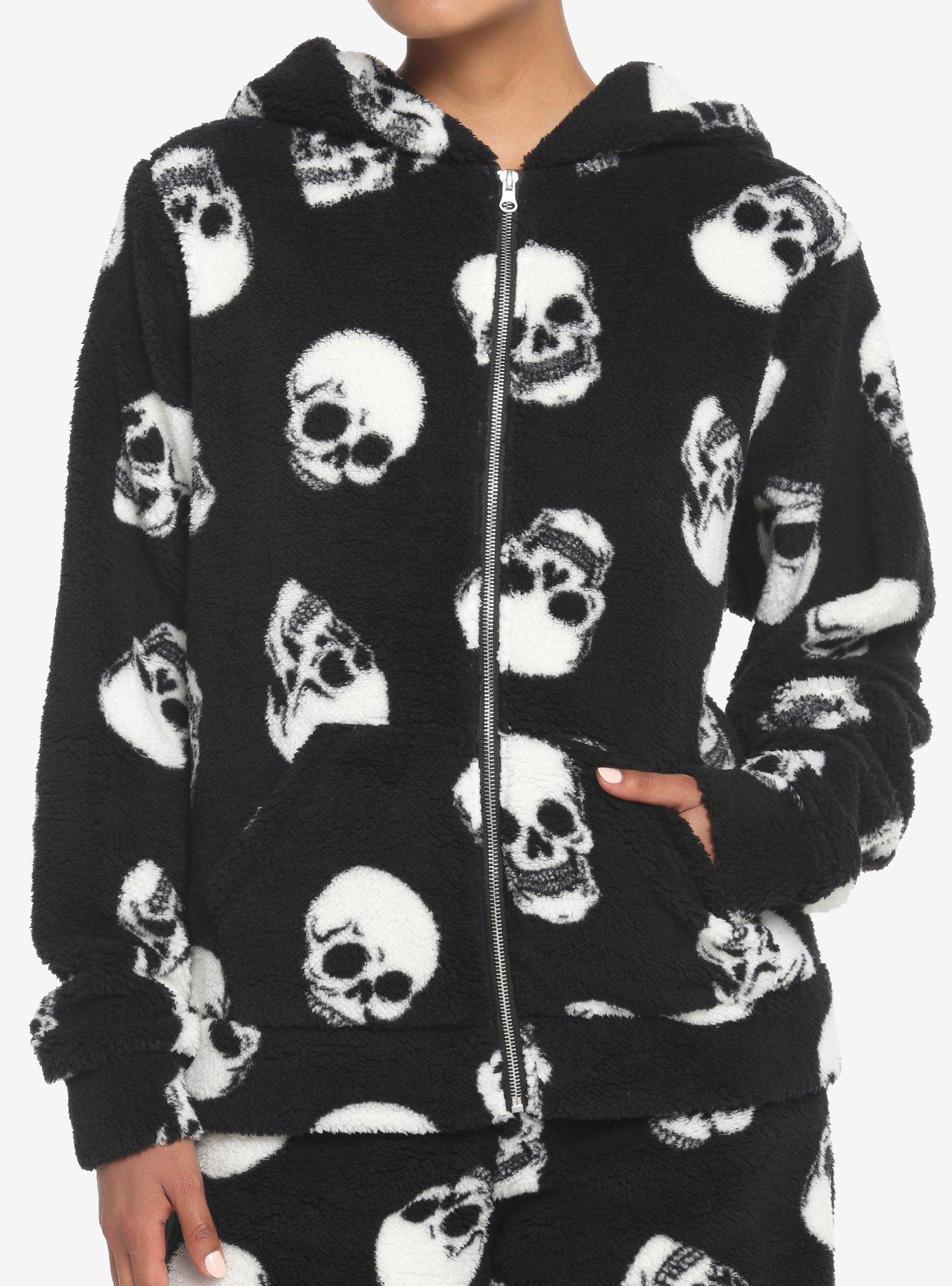 Jumbo Skulls Sherpa Girls Hoodie