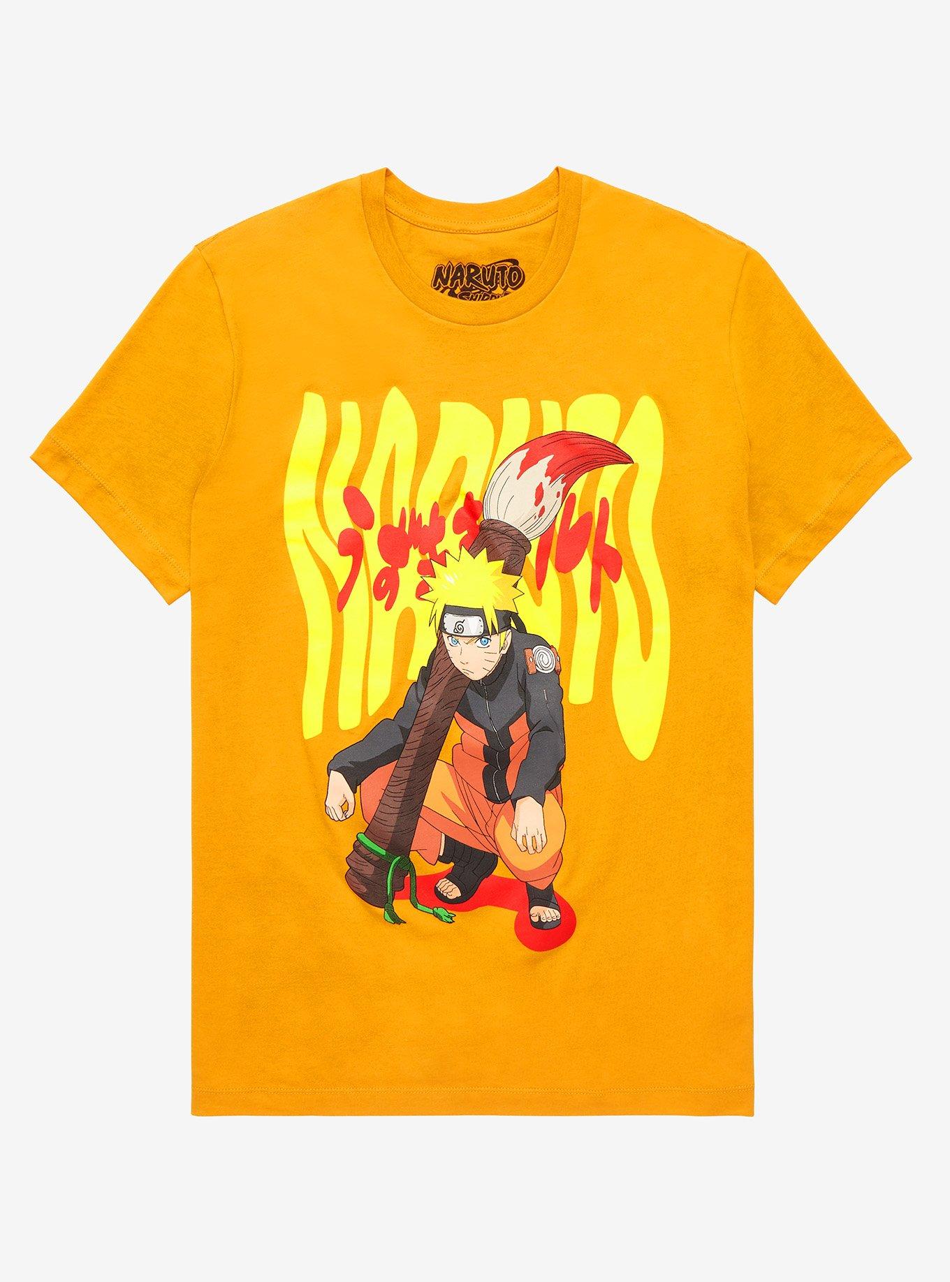 Naruto Shippuden Naruto & Paintbrush Portrait T-Shirt - BoxLunch Exclusive, GREEN, hi-res