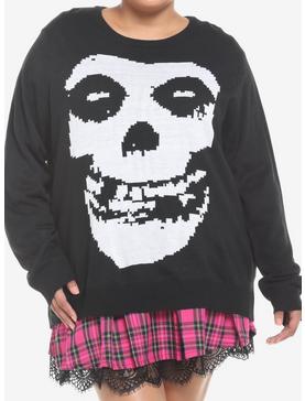 Misfits I Want Your Skull Knit Girls Sweater Plus Size, , hi-res