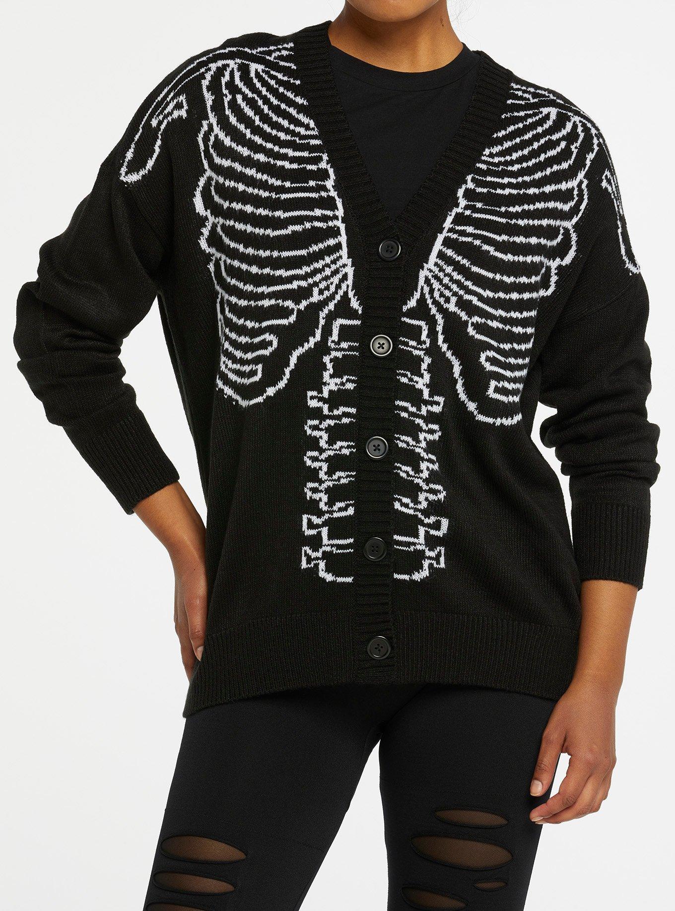 Skeleton Rib Cage Girls Cardigan