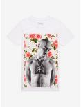 Tupac Floral Boyfriend Fit Girls T-Shirt, BRIGHT WHITE, hi-res