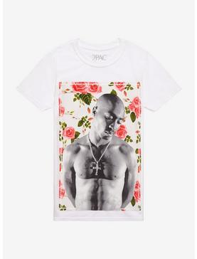 Tupac Floral Boyfriend Fit Girls T-Shirt, , hi-res