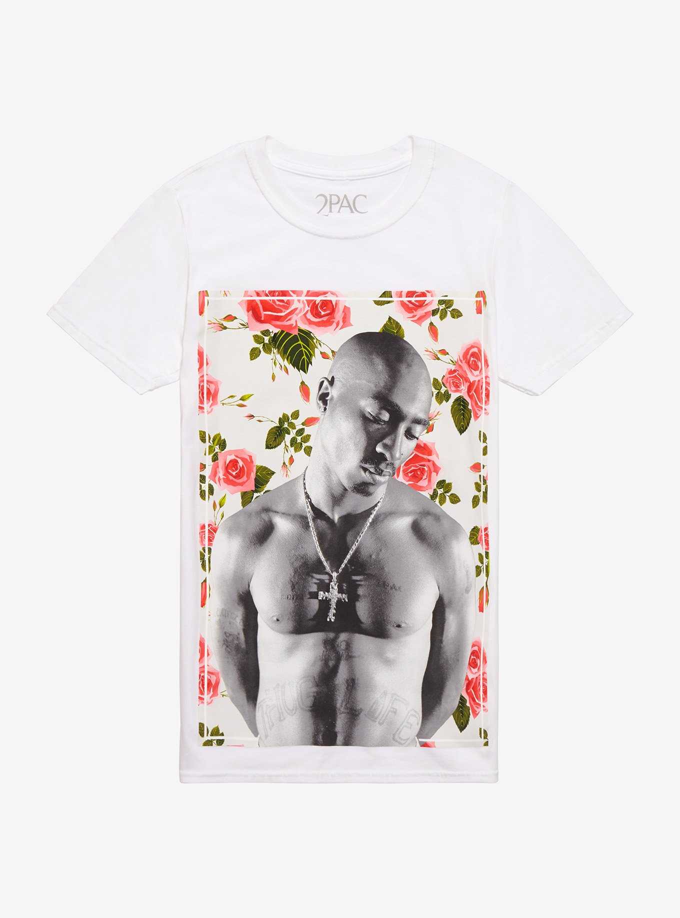 Tupac Floral Boyfriend Fit Girls T-Shirt, , hi-res
